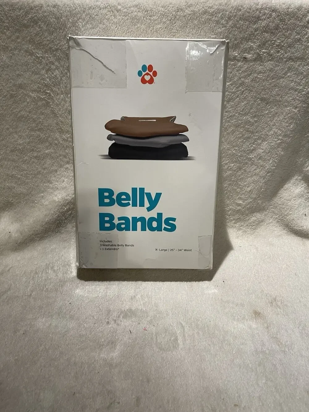 Pet Parents Male Dog Belly Bands X-Large 25-34 Inch Waist 3 Pack Washable